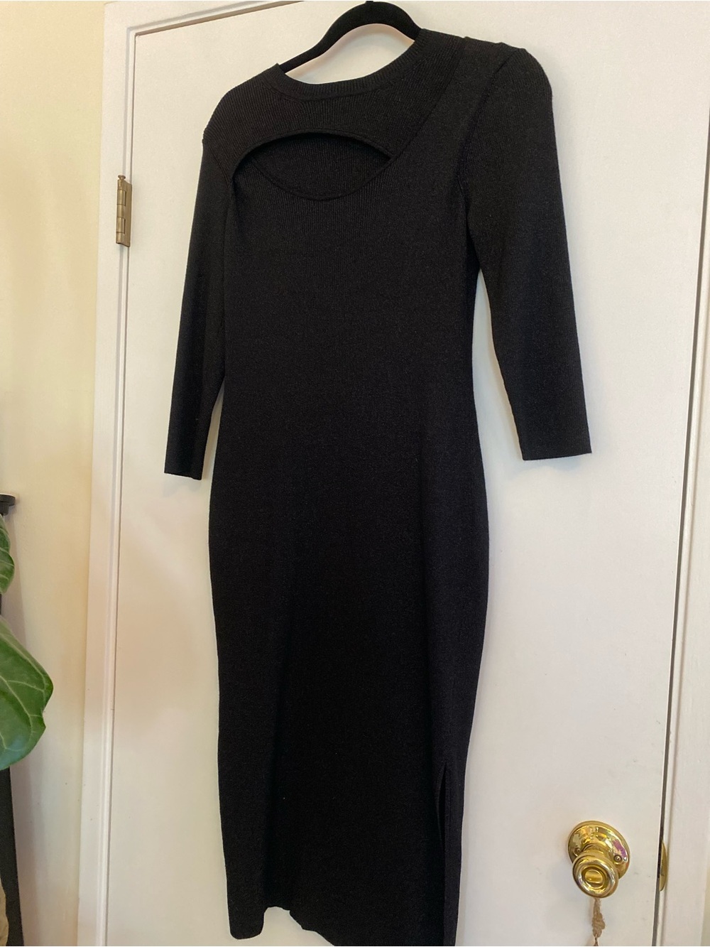 Bailey 44 Black Long Sleeve Cutout Midi Dress